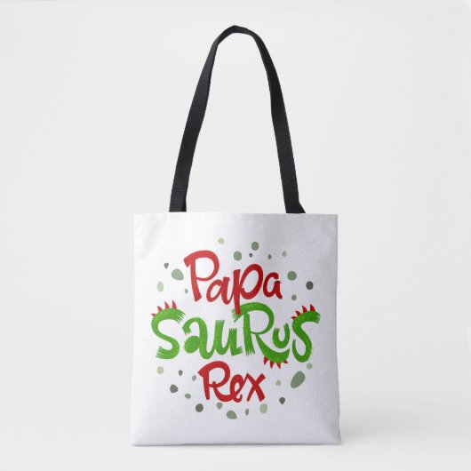 Papa Saurus Rex Tasche (Vorderseite)