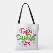 Papa Saurus Rex Tasche (Rückseite)