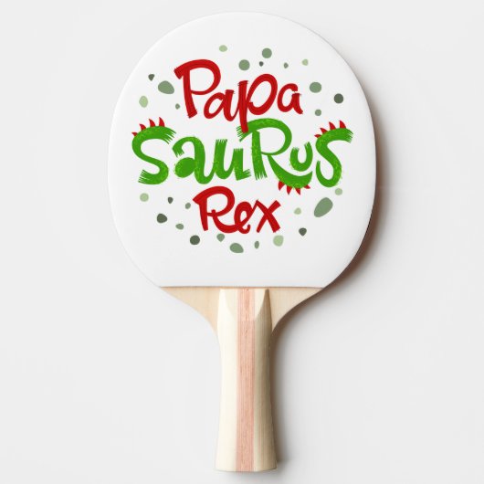 Papa Saurus Rex Tischtennis Schläger (Vorderseite)