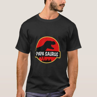 Papa Saurus Shirt Funny Matching Family Tshirt