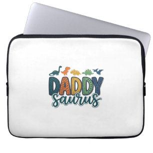 Papa Saurus Süßer Dinosaurier-Vater Vektordesign_1 Laptopschutzhülle
