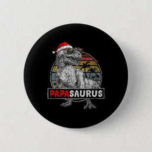 Papa Saurus T Rex Dinosaur Weihnachten Familie Mat Button