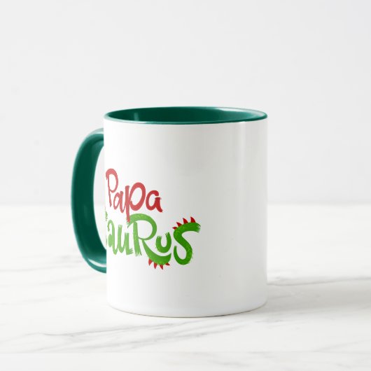 Papa Saurus Tasse (Vorderseite Links)