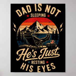 Papa schläft nicht, ruht nur seine Augen lustiger  Poster