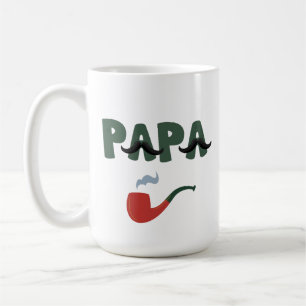 Papa Schnurrbart lustiger Vatertag  Kaffeetasse