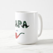Papa Schnurrbart Vater Tag weiß Kaffeetasse (VorderseiteRechts)