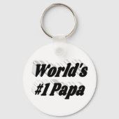 Papa-schwarzer Text Schlüsselanhänger (Vorderseite)