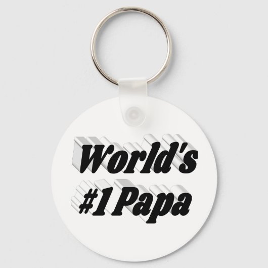 Papa-schwarzer Text Schlüsselanhänger (Vorderseite)