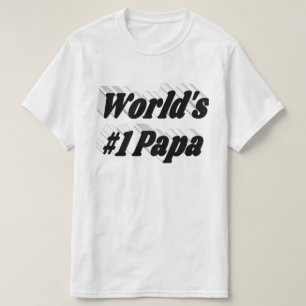 Papa-schwarzer Text T-Shirt