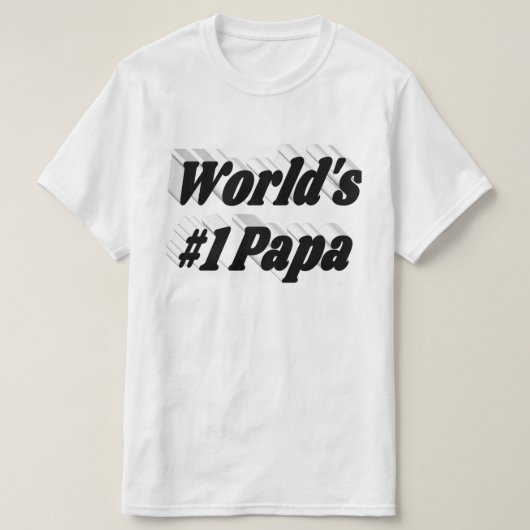 Papa-schwarzer Text T-Shirt (Design vorne)