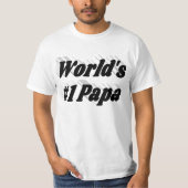 Papa-schwarzer Text T-Shirt (Vorderseite)