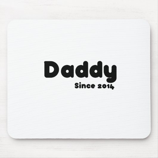 Papa seit 2014. Vatertagsgeschenk Mousepad (Vorne)