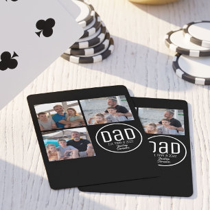 Papa seit 3 Foto Modern Fette Einfache Kinder Name Spielkarten