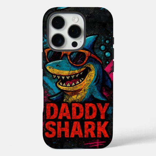 Papa Shark Vatertag Geschenke Case-Mate iPhone Hülle (Rückseite)