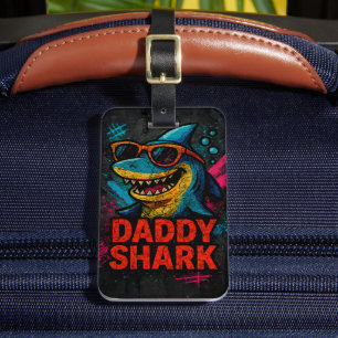 Papa Shark Vatertag Geschenke Gepäckanhänger