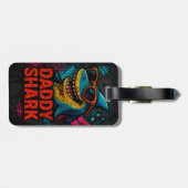 Papa Shark Vatertag Geschenke Gepäckanhänger (Rückseite horizontal)