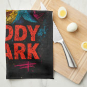 Papa Shark Vatertag Geschenke Geschirrtuch (Viertel Falte)