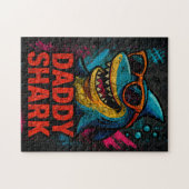Papa Shark Vatertag Geschenke Puzzle (Horizontal)