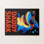 Papa Shark Vatertag Geschenke Puzzle (Horizontal)
