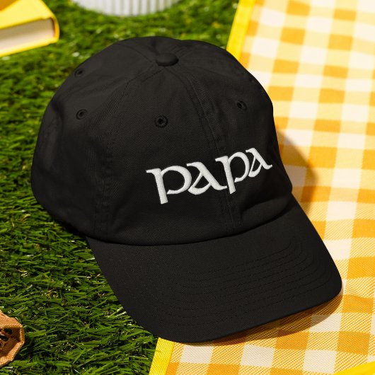 Papa Simple Trendy Moderne Typografie Custom Bestickte Baseballkappe