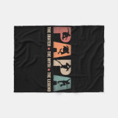 Papa Skater Myth Legend Skateboard Skateboarding D Fleecedecke (Vorderseite (Horizontal))