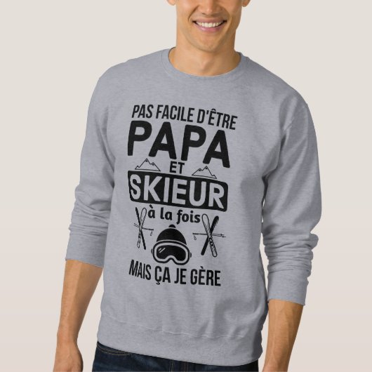 Papa skieur sweatshirt (Vorderseite)