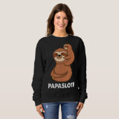 Papa Sloth Lazy Sloths Tiertag Sweatshirt (Vorne ganz)
