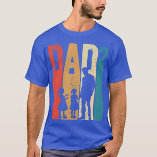 Papa Squarewo Daughter Vintag Vatertagsfreunde T-Shirt