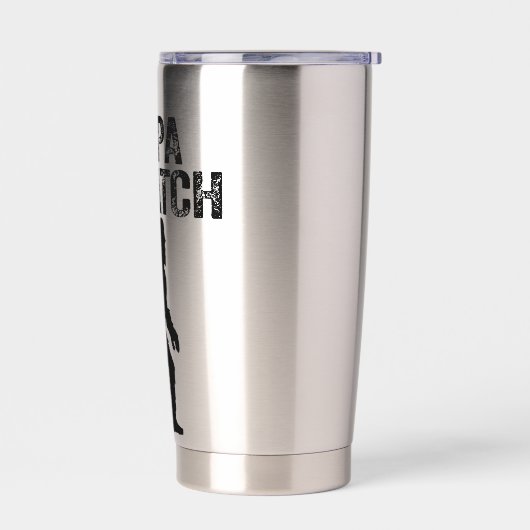 Papa Squatch Funny Bigfoot - Father's Day Gift Thermobecher (Links)