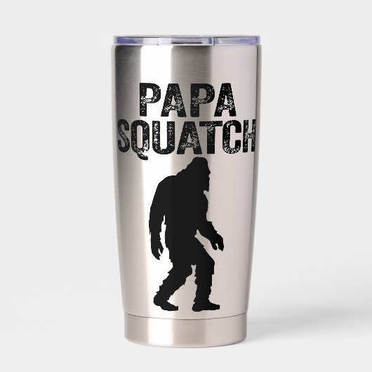 Papa Squatch Funny Bigfoot - Father's Day Gift Thermobecher (Vorderseite)