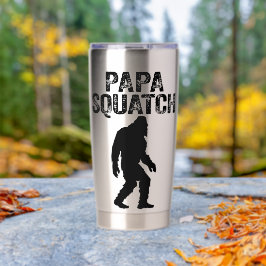 Papa Squatch Funny Bigfoot - Father's Day Gift Thermobecher