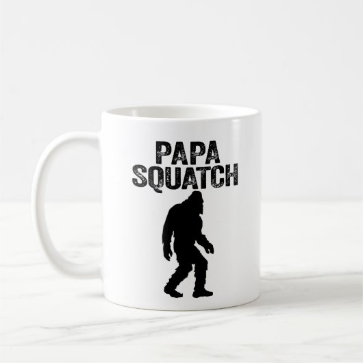 Papa Squatch Funny Bigfoot - Vatertag Geschenk Kaffeetasse (Links)