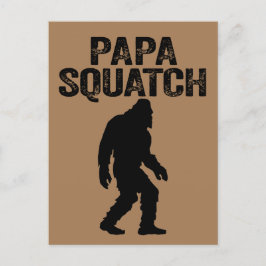 Papa Squatch Funny Bigfoot - Vatertag Geschenk Postkarte