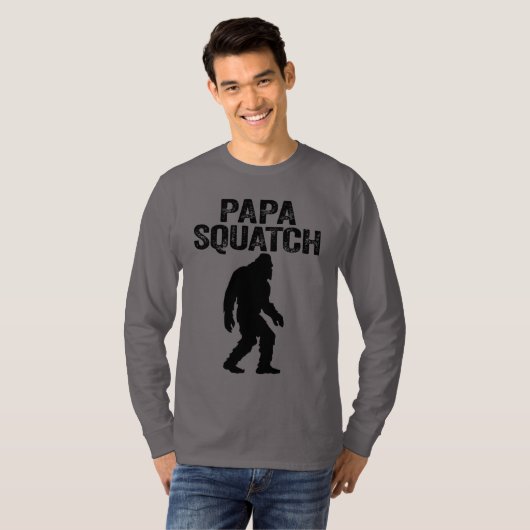 Papa Squatch Funny Bigfoot - Vatertag Geschenk T-Shirt (Vorne ganz)