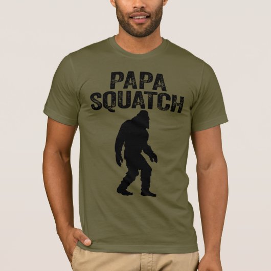 Papa Squatch Funny Bigfoot - Vatertag Geschenk T-Shirt (Vorderseite)