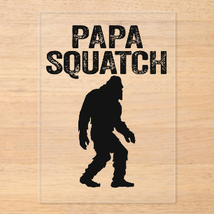 Papa Squatch Lustiger Bigfoot - Vatertagsgeschenk Acryleinladungen