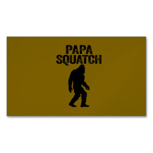 Papa Squatch Lustiger Bigfoot - Vatertagsgeschenk Magnetische Visitenkarte