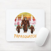 Papa Squatch Retro Bigfoot Vater Sasquatch Yeti Fa Mousepad (Mit Mouse)