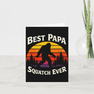 Papa squatch vintage retro Sonnenuntergang Bigfoot Karte
