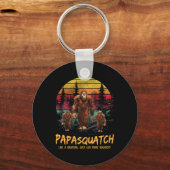 Papa Squatch wie ein Großvater Funny Bigfoot Sasqu Schlüsselanhänger (Vorderseite)
