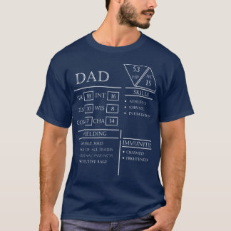 Papa-Stats-Charakterblatt Weiß T-Shirt