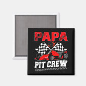 Papa T Crew Racing Family Race Car Birthday Boy  Magnet (Vorderseite/Rückseite)