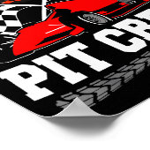 Papa T Crew Racing Family Race Car Birthday Boy Poster (Ecke)