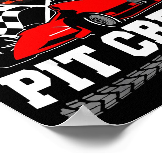 Papa T Crew Racing Family Race Car Birthday Boy  Poster (Ecke)