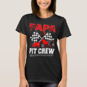 Papa T Crew Racing Family Race Car Birthday Boy T-Shirt (Vorderseite)