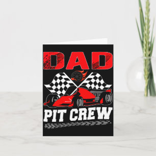Papa T Crew Rennfamilie Rennwagen Geburtstagsjunge Karte