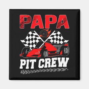 Papa T Crew Rennfamilie Rennwagen Geburtstagsjunge Magnet