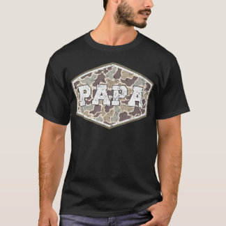 Papa Tarnanzug Daddy Papa Glücklicher Vatertag Bes T-Shirt