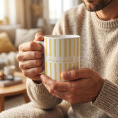 Papa-Tasse benutzerdefiniert gestreift Kinder Name Kaffeetasse