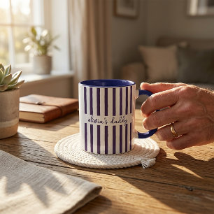 Papa-Tasse: Benutzerdefinierter gestreifter Kinder Tasse
